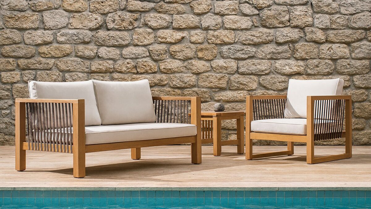 Wooden Outdoor Seating Group